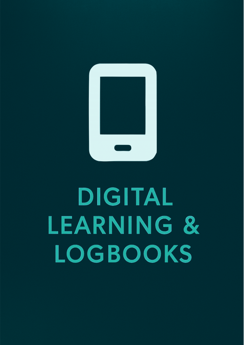Icon showing a mobile device representing SSI digital learning and dive logbook features