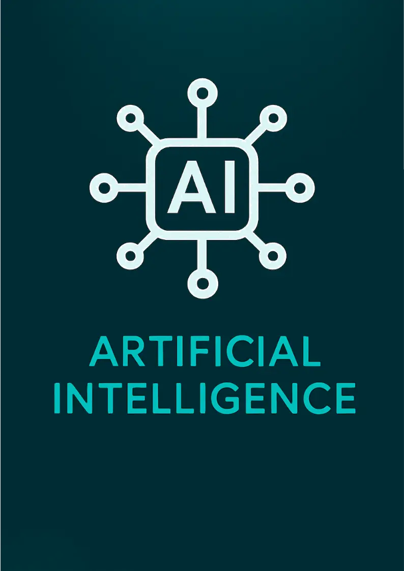 Futuristic white AI logo symbolizing SSI’s advanced technology and smart diving system, used by Dive In Koh Tao.